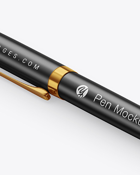 Matte Pen w/ Metallic Finish Mockup