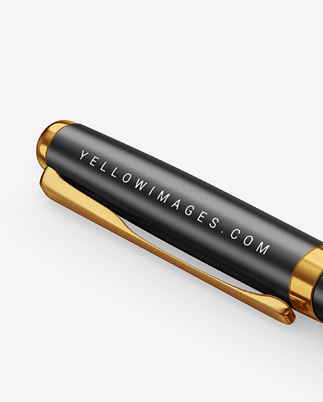 Matte Pen w/ Metallic Finish Mockup