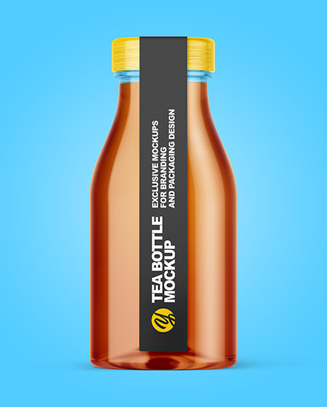 Tea Bottle with a Tag Mockup