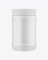 Matte Plastic Jar Mockup - Front View