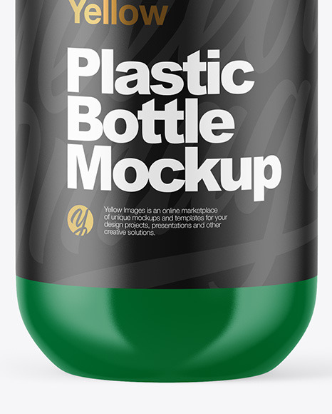 Glossy Plastic Bottle with Pump Mockup