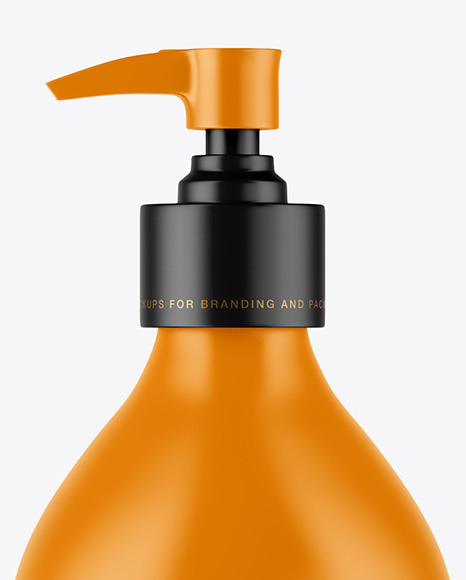 Matte Plastic Bottle with Pump Mockup Matte Plastic Bottle with Pump Mockup