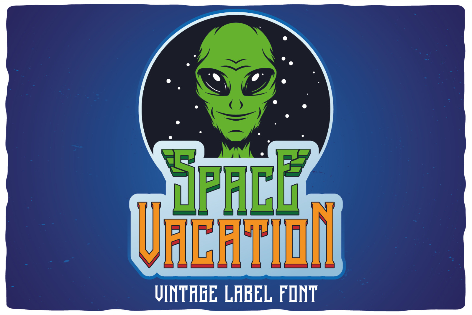 Space Vacation layered font