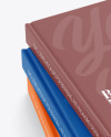 Hardcover Books w/ Textured Cover Mockup
