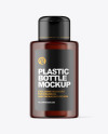 Amber Plastic Bottle Mockup