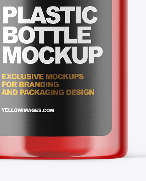 Color Plastic Bottle Mockup