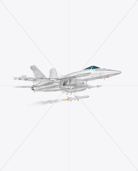 Combat Fighter with Rockets- Half Side View (Hero Shot)