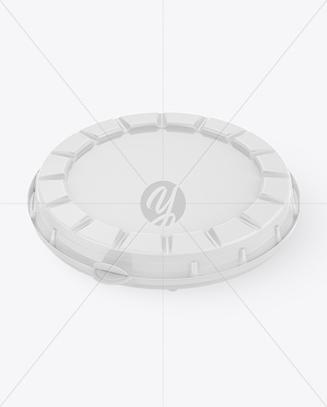Glossy Round Pizza Box Mockup