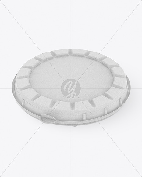 Kraft Round Pizza Box Mockup