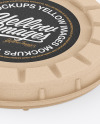 Kraft Round Pizza Box Mockup