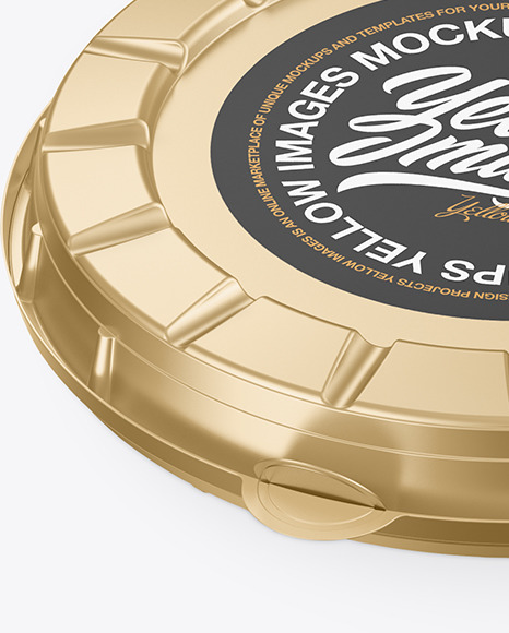 Metallized Round Pizza Box Mockup