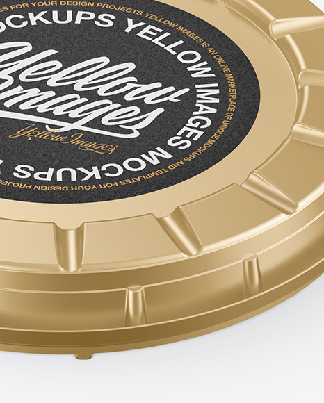 Metallized Round Pizza Box Mockup