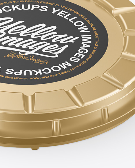 Metallized Round Pizza Box Mockup