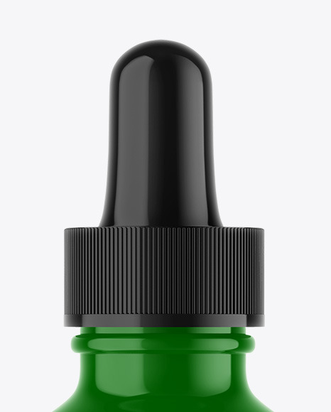 Glossy Plastic Dropper Bottle Mockup