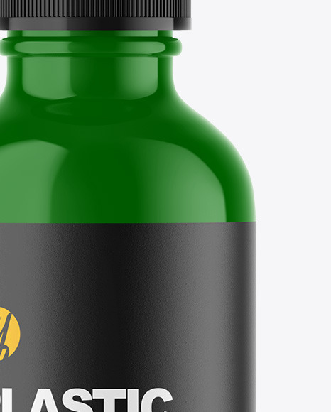 Glossy Plastic Dropper Bottle Mockup