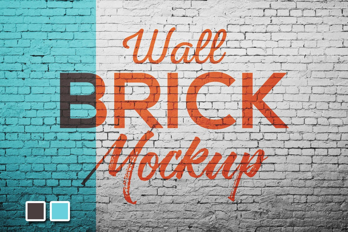 Wall Brick Mock up Wall Brick Mock up