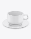 Matte Cup & Saucer Mockup
