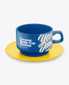 Matte Cup & Saucer Mockup