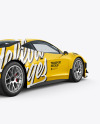 Sport Car Mockup - Back Half Side View