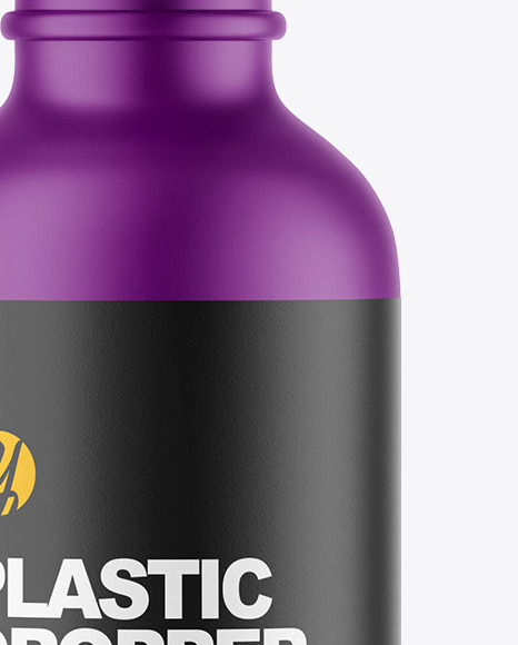 Matte Plastic Dropper Bottle Mockup