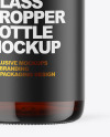 Amber Glass Dropper Bottle Mockup