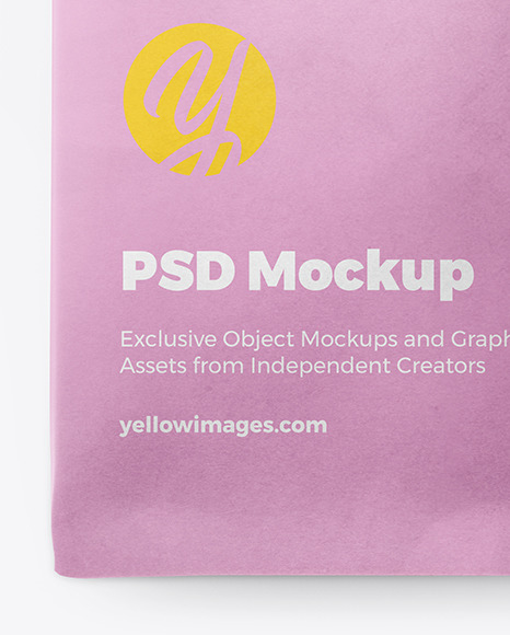 Paper Pack with White Chocolate Glazed Donut Mockup