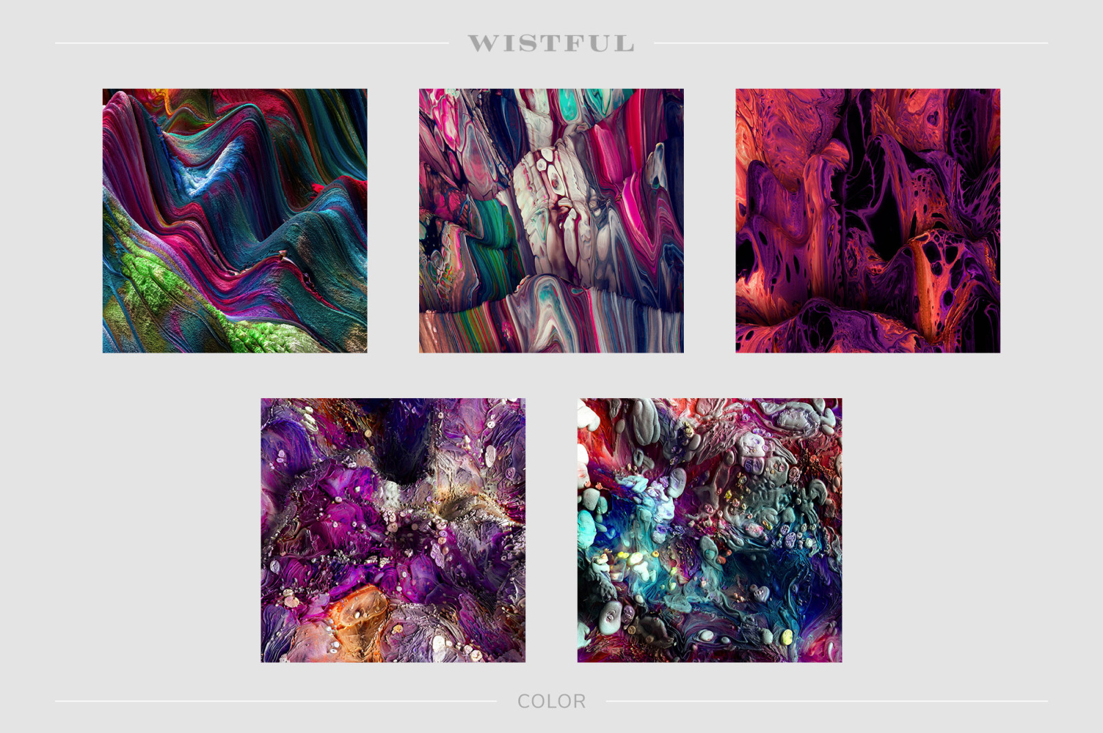 Wistful: Experimental 3D Paint Textures Wistful: Experimental 3D Paint Textures
