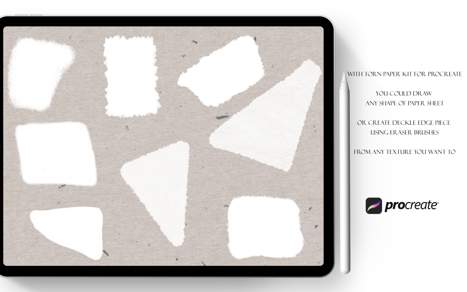 Torn Paper Kit for Procreate Torn Paper Kit for Procreate