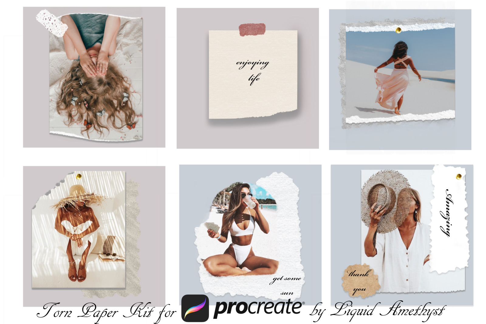 Torn Paper Kit for Procreate Torn Paper Kit for Procreate