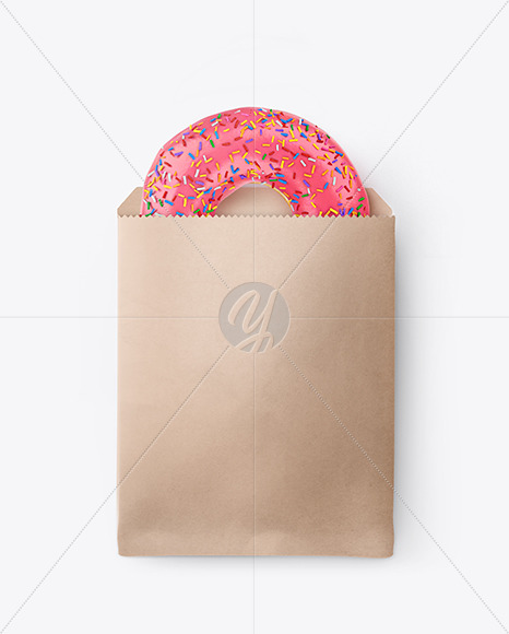 Paper Pack with Pink Glazed Donut