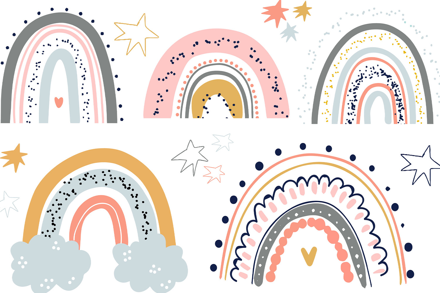 Rainbow Bundle | Clipart PNG SVG VECTOR Rainbow Bundle | Clipart PNG SVG VECTOR