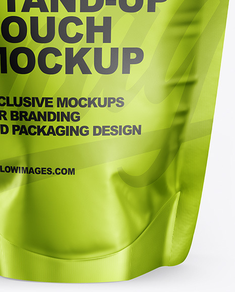 Metallic Stand-Up Pouch Mockup