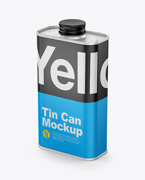 Glossy Tin Can Mockup