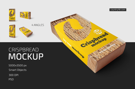 Crispbread Mockup Set - Package mockup