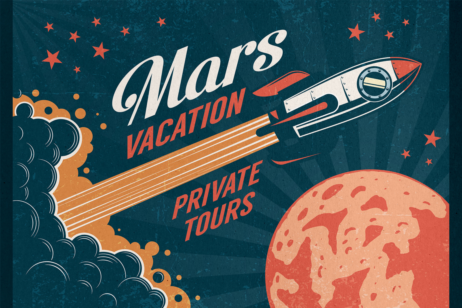 6 Vintage Rocket Posters 6 Vintage Rocket Posters