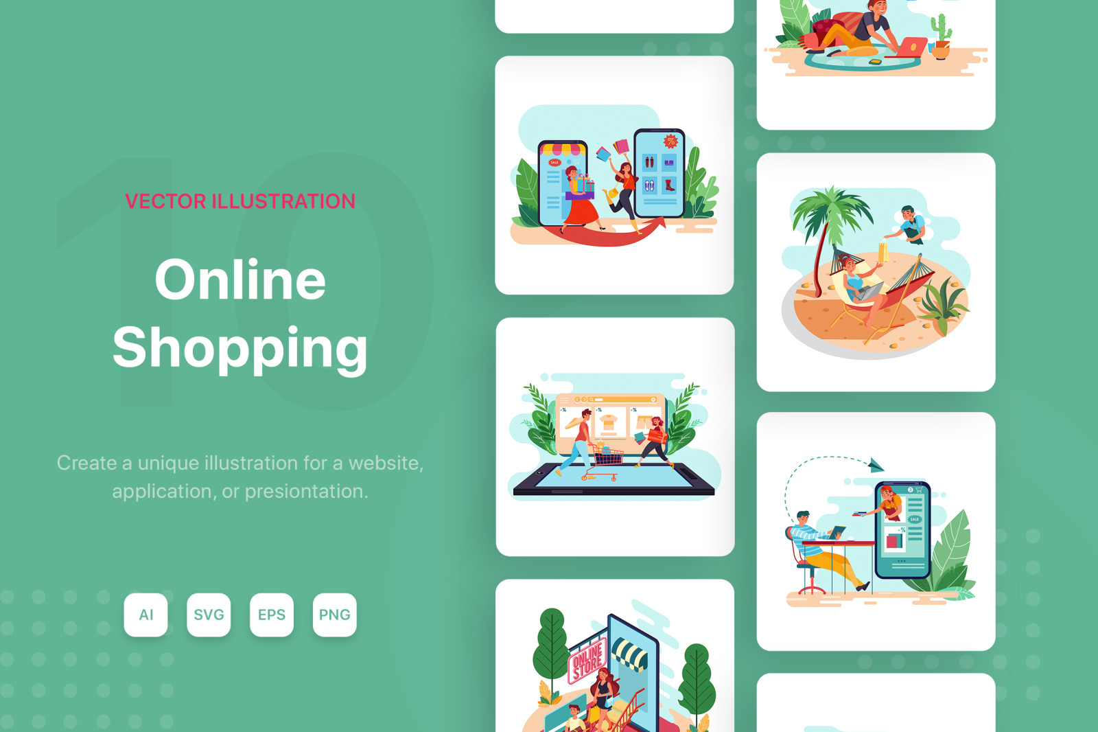 M119_Online Shopping Illustrations M119_Online Shopping Illustrations