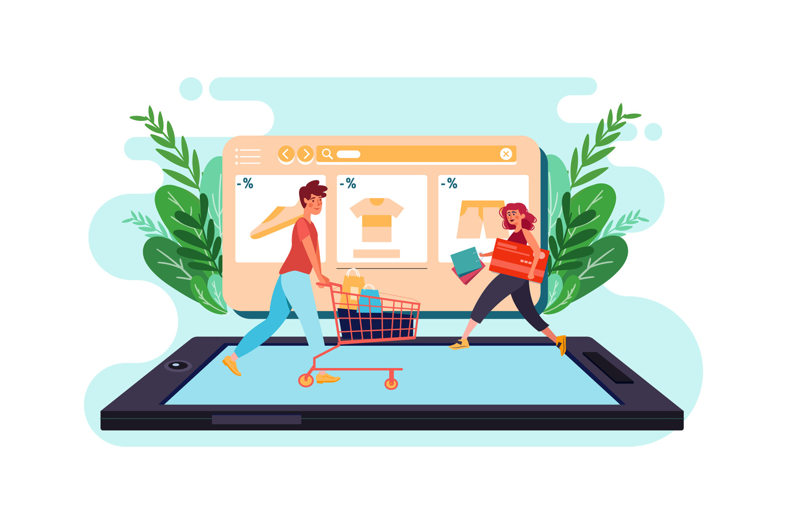 M119_Online Shopping Illustrations M119_Online Shopping Illustrations