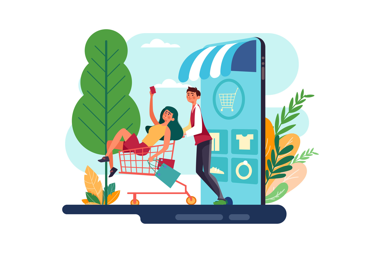M119_Online Shopping Illustrations M119_Online Shopping Illustrations