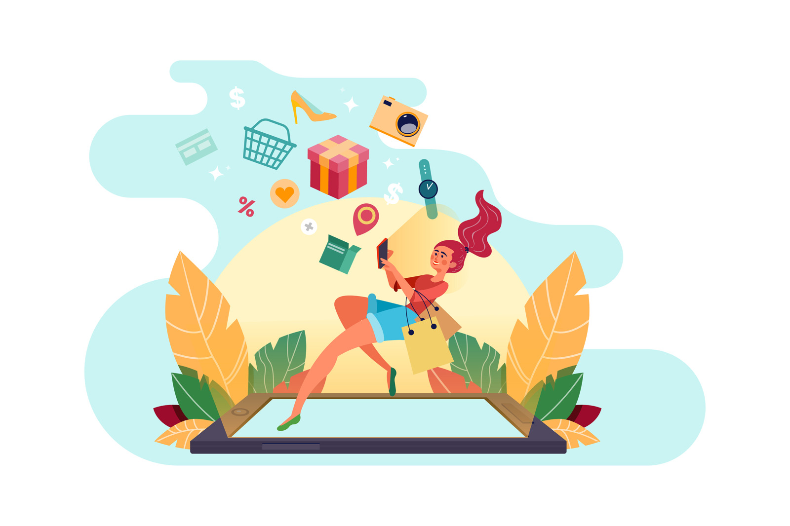 M119_Online Shopping Illustrations M119_Online Shopping Illustrations
