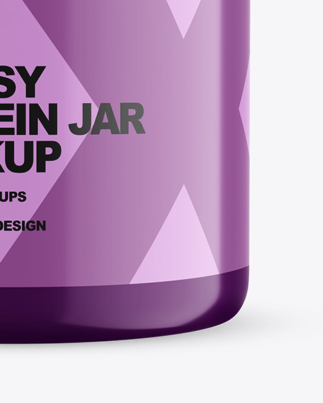 Glossy Protein Jar Mockup