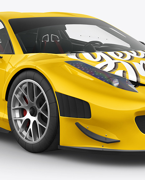 Sport Car Mockup - Half Side View