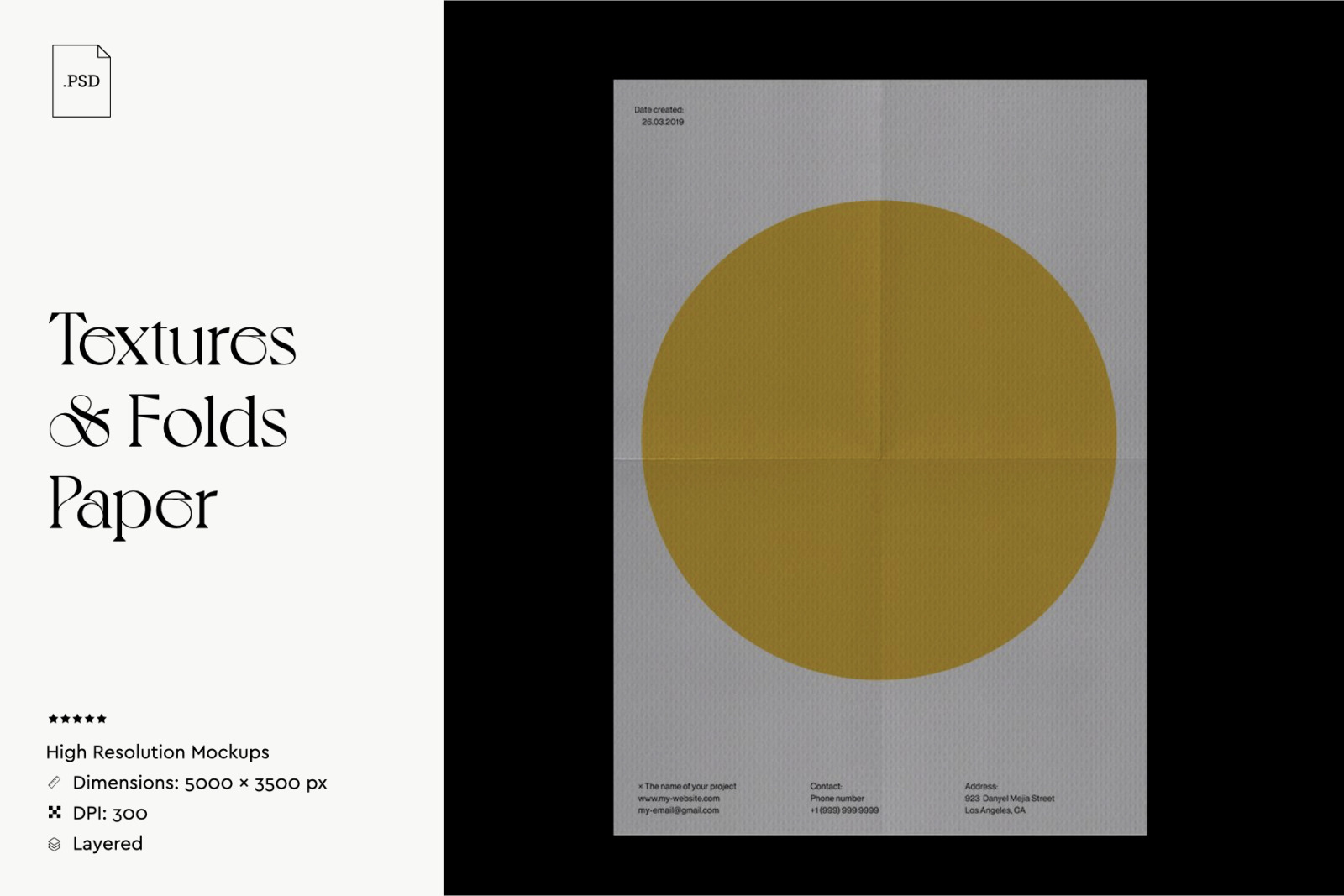 Paper Folds & Textures branding mockup Paper Folds & Textures branding mockup