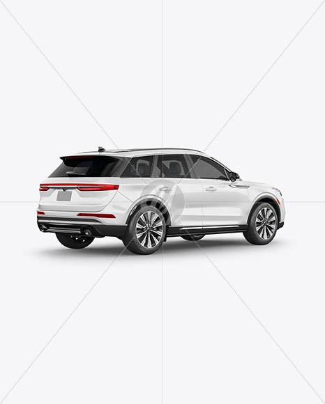 Crossover SUV Mockup – Back HalfSide View