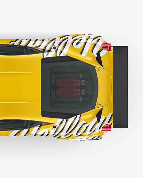 Sport Car Mockup - Top View