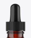 Dark Amber Glass Dropper Bottle Mockup