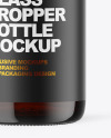 Dark Amber Glass Dropper Bottle Mockup