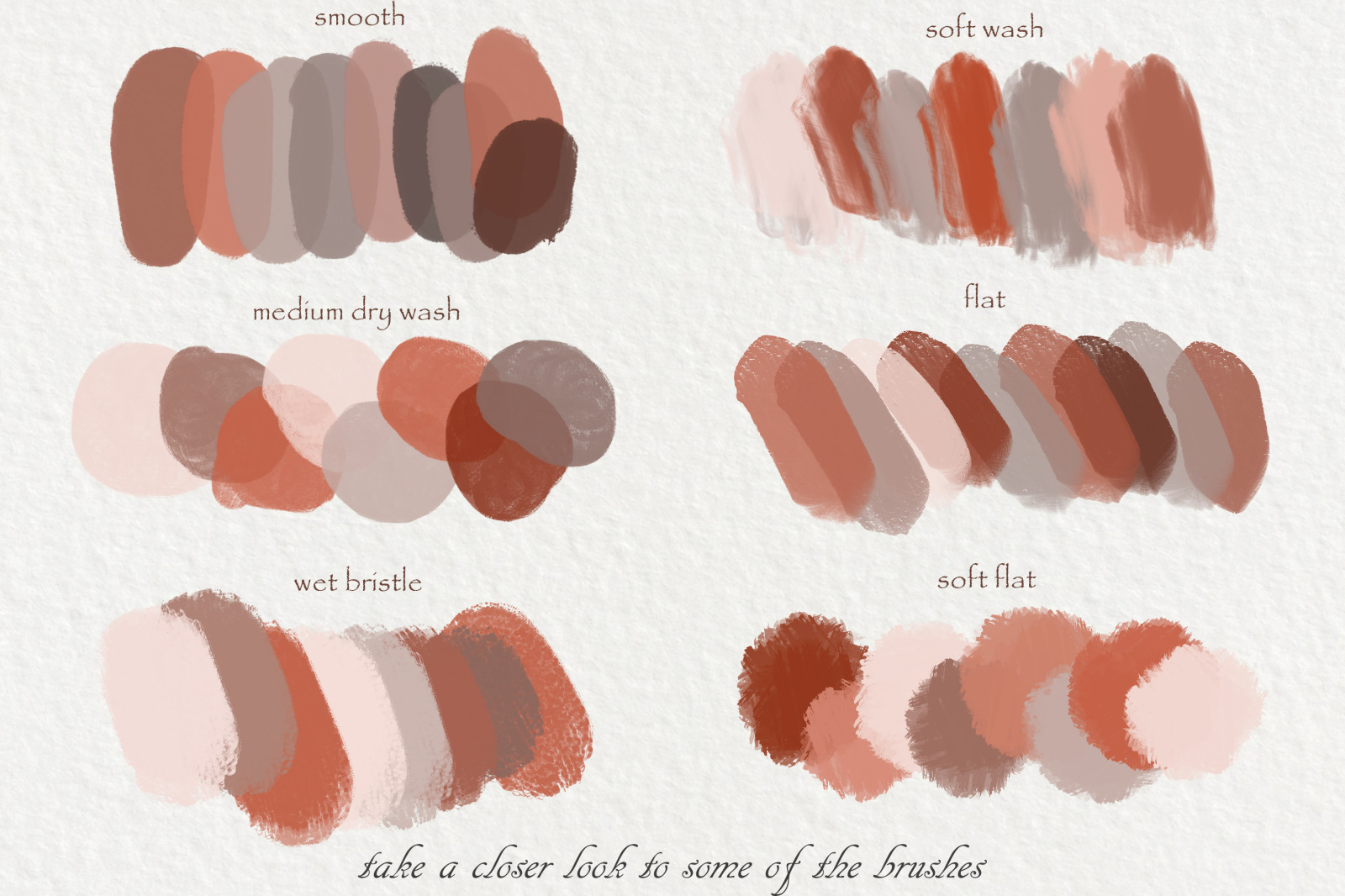 Amber Gouache Kit for Procreate | Gouache Procreate Brushes