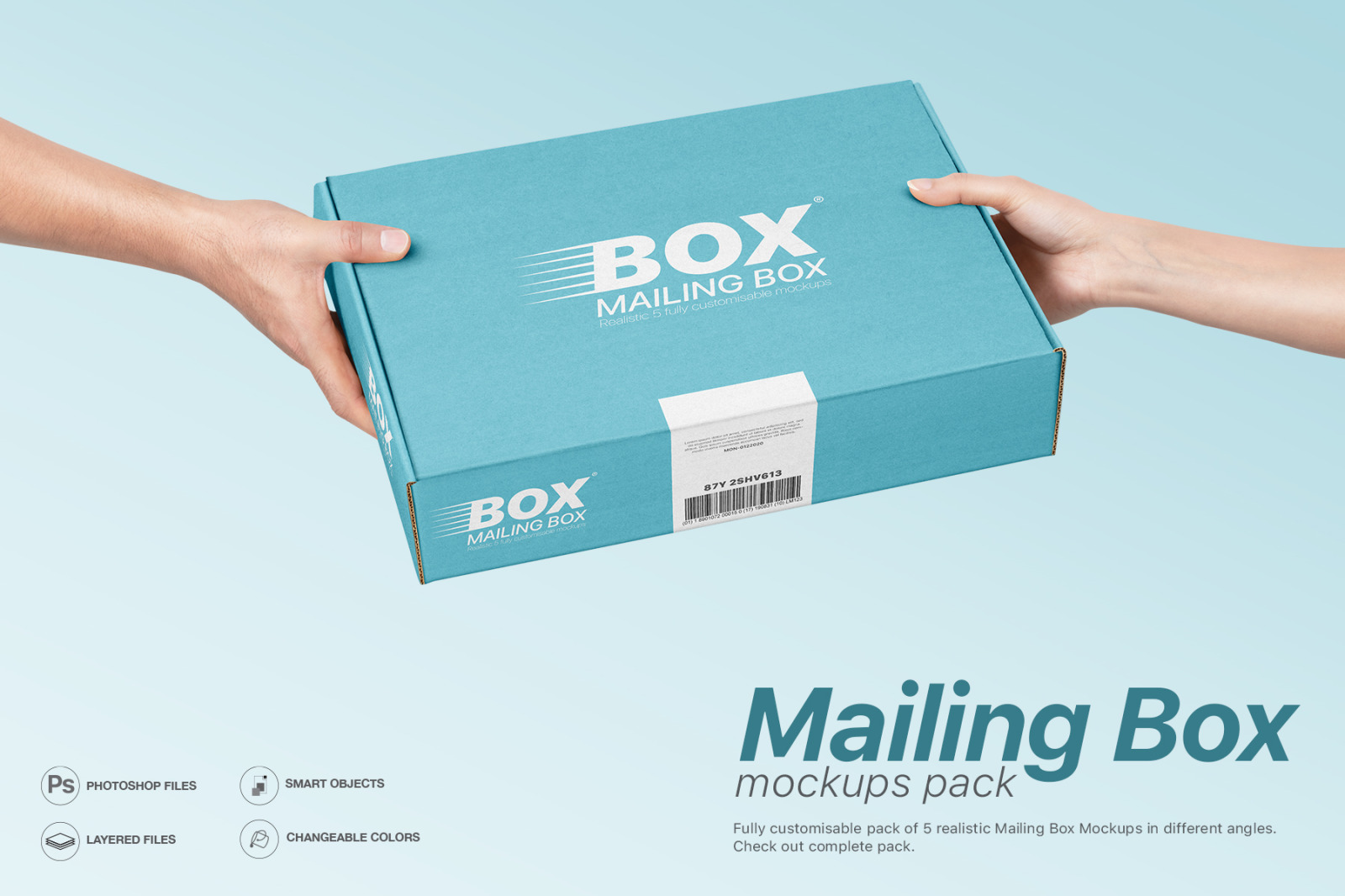 Mailing Box Mockups Set Mailing Box Mockups Set