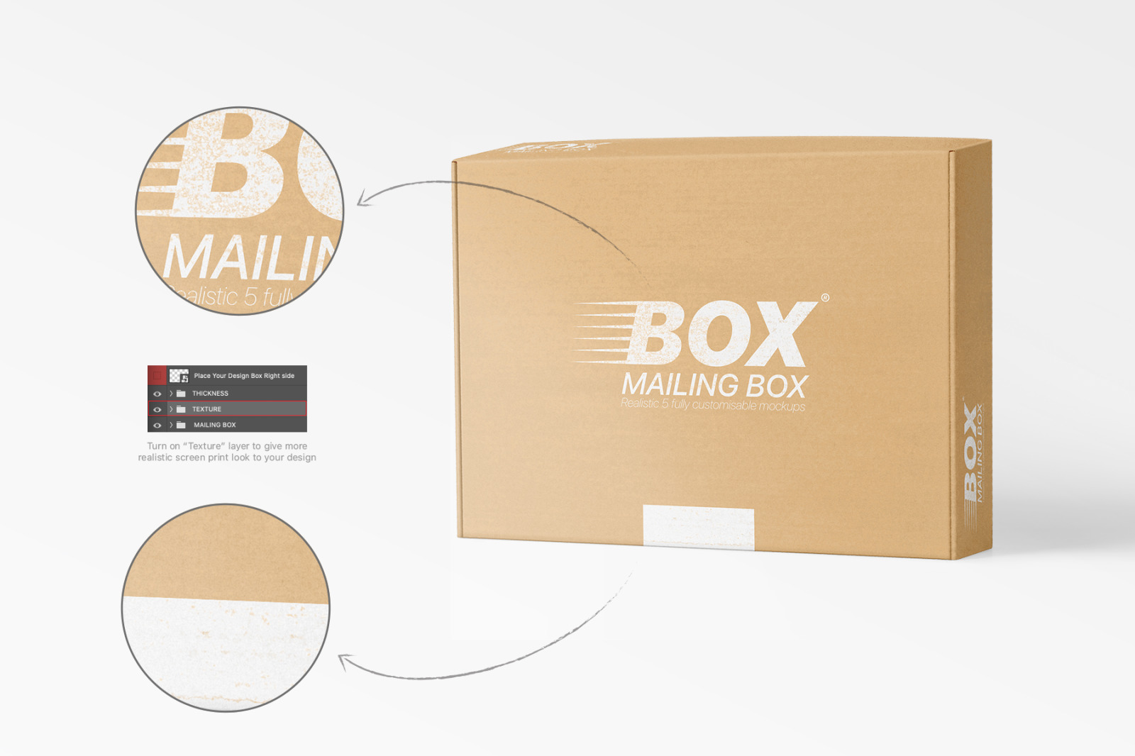 Mailing Box Mockups Set Mailing Box Mockups Set