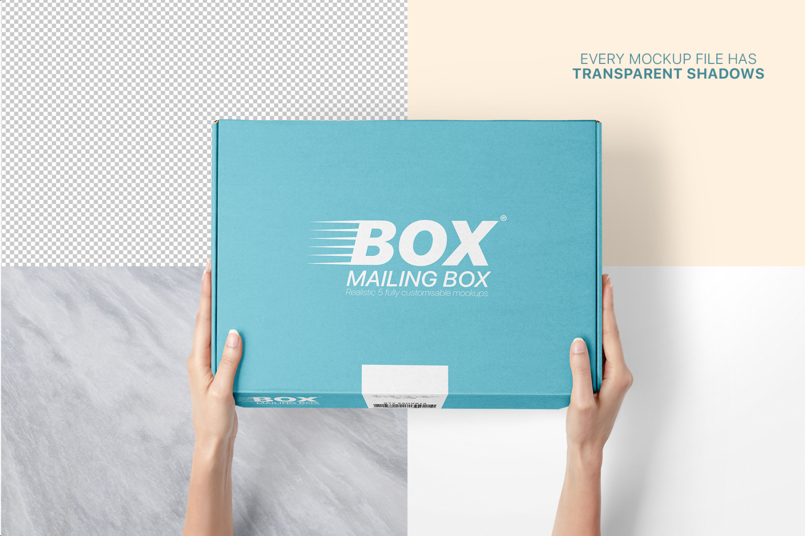 Mailing Box Mockups Set